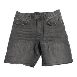 H&M Womens Shorts Size 31 Black Bermuda Style Homemade Slim Fit Denim Shorts